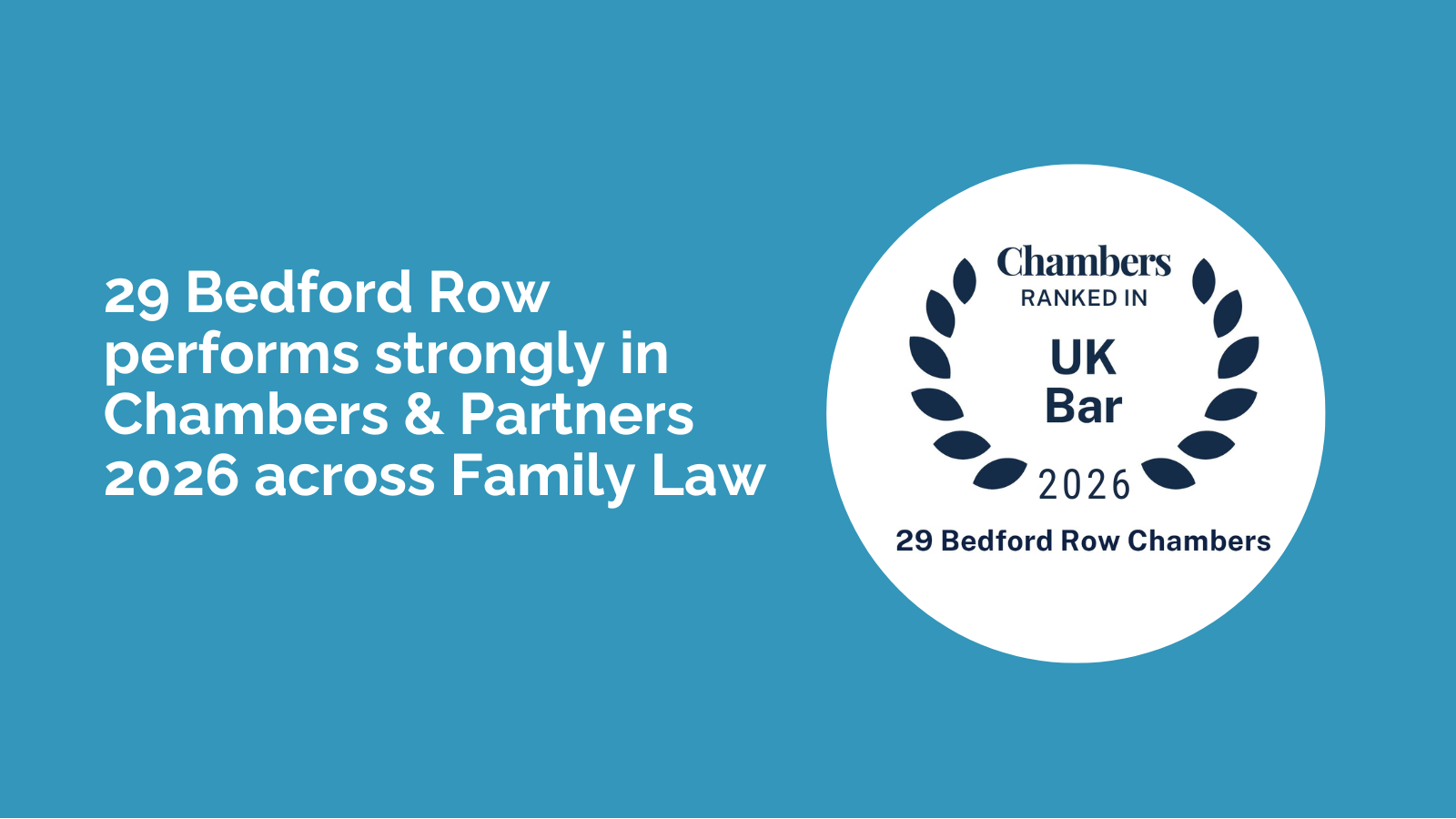 29 Bedford Row performs strongly in Chambers & Partners 2026 across Family Law