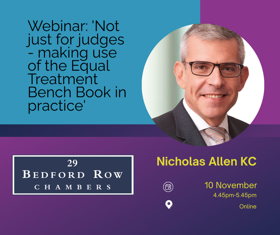 Equal Treatment Bench Book in practice webinar