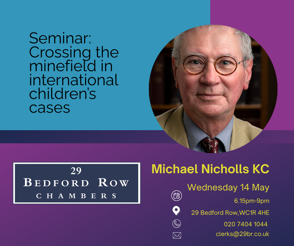 ‘Crossing the Minefield in International Cases’ - a seminar