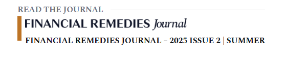 New article in Financial Remedies Journal